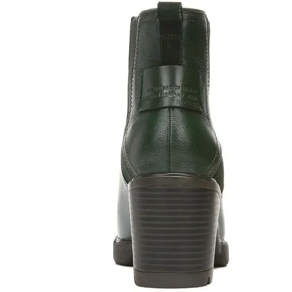 Naturalizer Womens Mindy Green Leather Block Heel Chelsea Boots Shoes NWT - Picture 3 of 3